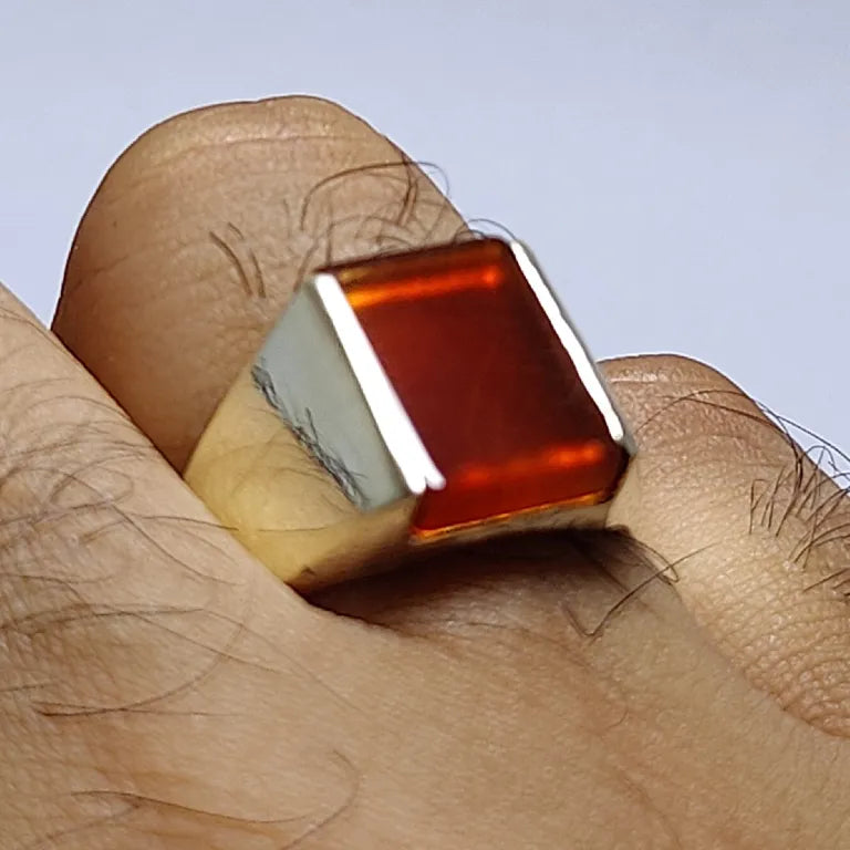 Buy Real Aqeeq Turkish Silver (Chandi) Ring For Men's – Silver