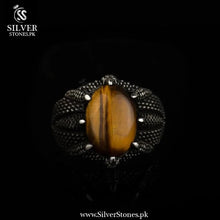 Tiger Punch Real Tiger stone Pure Chandi Ring