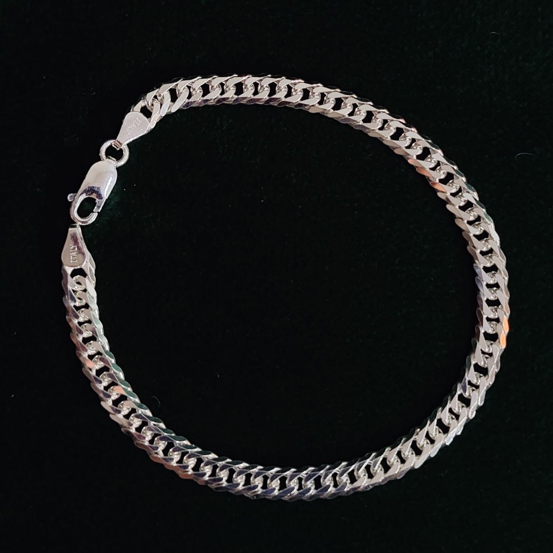 6mm Cuban 925 Italian Silver Bracelet - Timeless and Sophisticated Jewelry Accessory