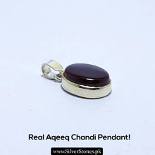 Real Aqeeq Silver (Chandi) Pendant