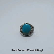 Real Shajri Feroza Silver (Chandi) Ring!