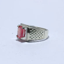 Real Ruby Silver Ring for Men’s