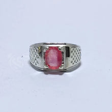 Real Ruby Silver Ring for Men’s