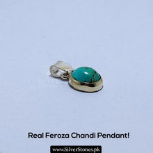 Real Feroza Silver (Chandi) Pendant