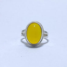 Real Yellow Aqeeq Silver (Chandi) Ring