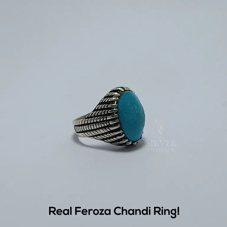 Real Shajri Feroza Silver (Chandi) Ring!