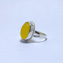 Real Yellow Aqeeq Silver (Chandi) Ring