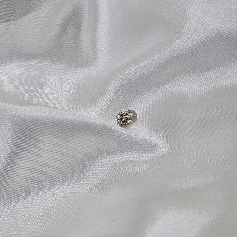 4mm moissanite diamond nose pin GRA certified pure silver screw back women Silverstones.pk Pakistan