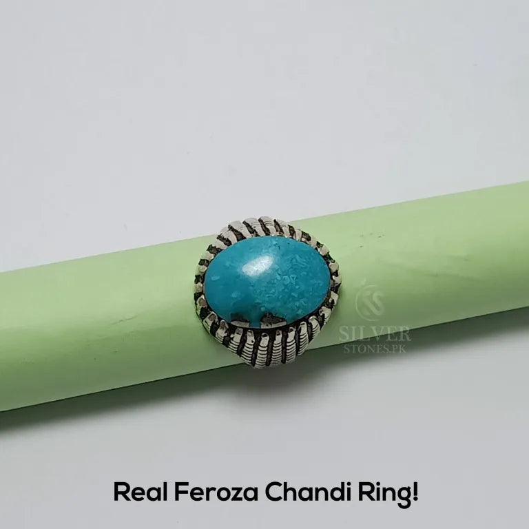 Real Shajri Feroza Silver (Chandi) Ring!