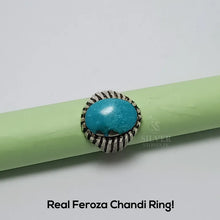 Real Shajri Feroza Silver (Chandi) Ring!