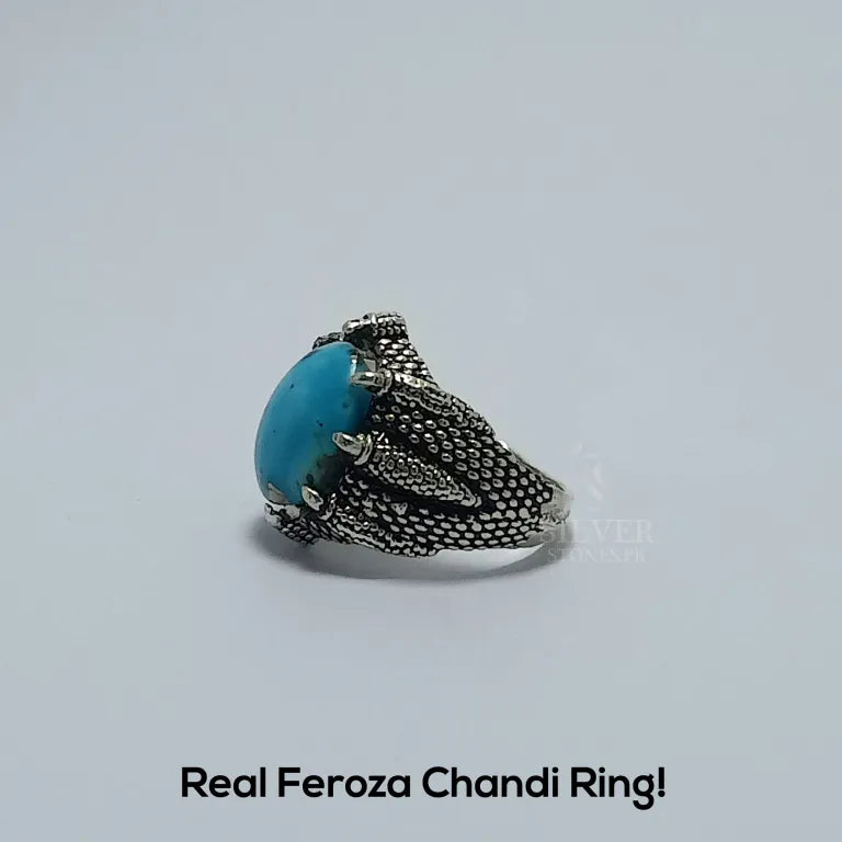 Real Shajri Feroza Silver (Chandi) Ring!