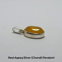 Real Aqeeq Silver (Chandi) Pendant