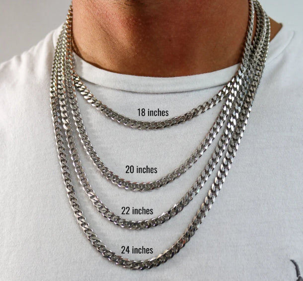5mm silver Cuban chain for men 22 inch pure chandi chain Silverstones.pk Pakistan
