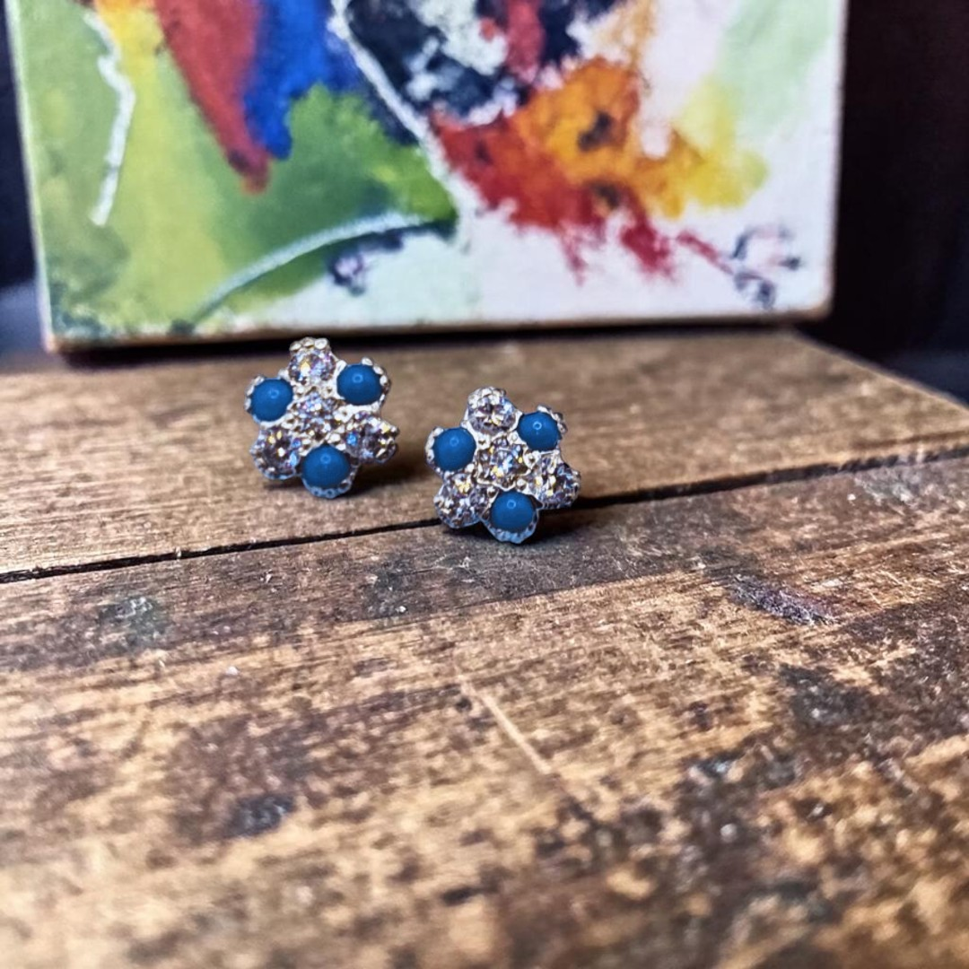 Zircon Silver (Chandi) Ear Pins (Tops)