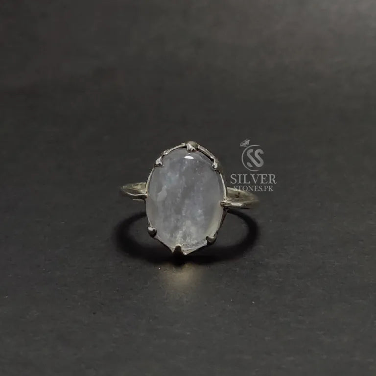Real Dur e Najaf Stone Chandi Ladies Ring