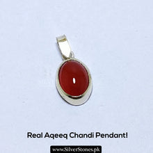 Real Aqeeq Silver (Chandi) Pendant