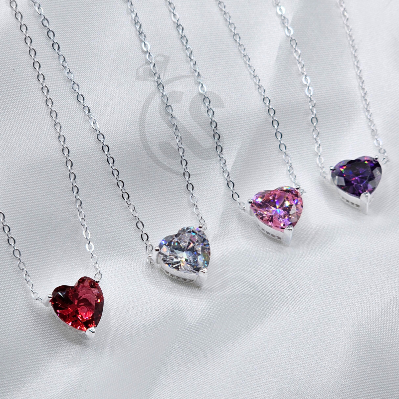 925 Italian Sterling Silver Heart Shape Pendant for Women Elegant Romantic Jewelry Gift