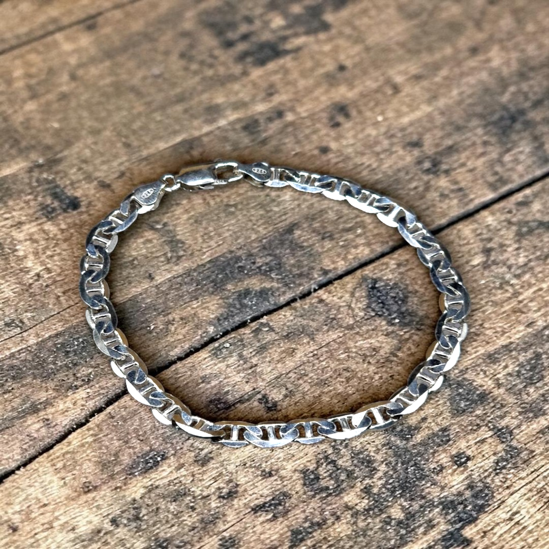 Double Cuban Bracelet – 925 Sterling Silver (For Men)