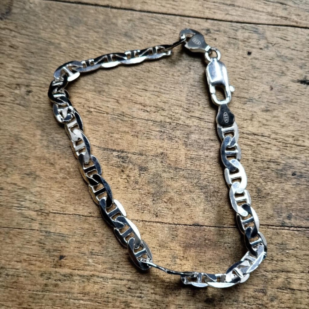 Double Cuban Bracelet – 925 Sterling Silver (For Men)