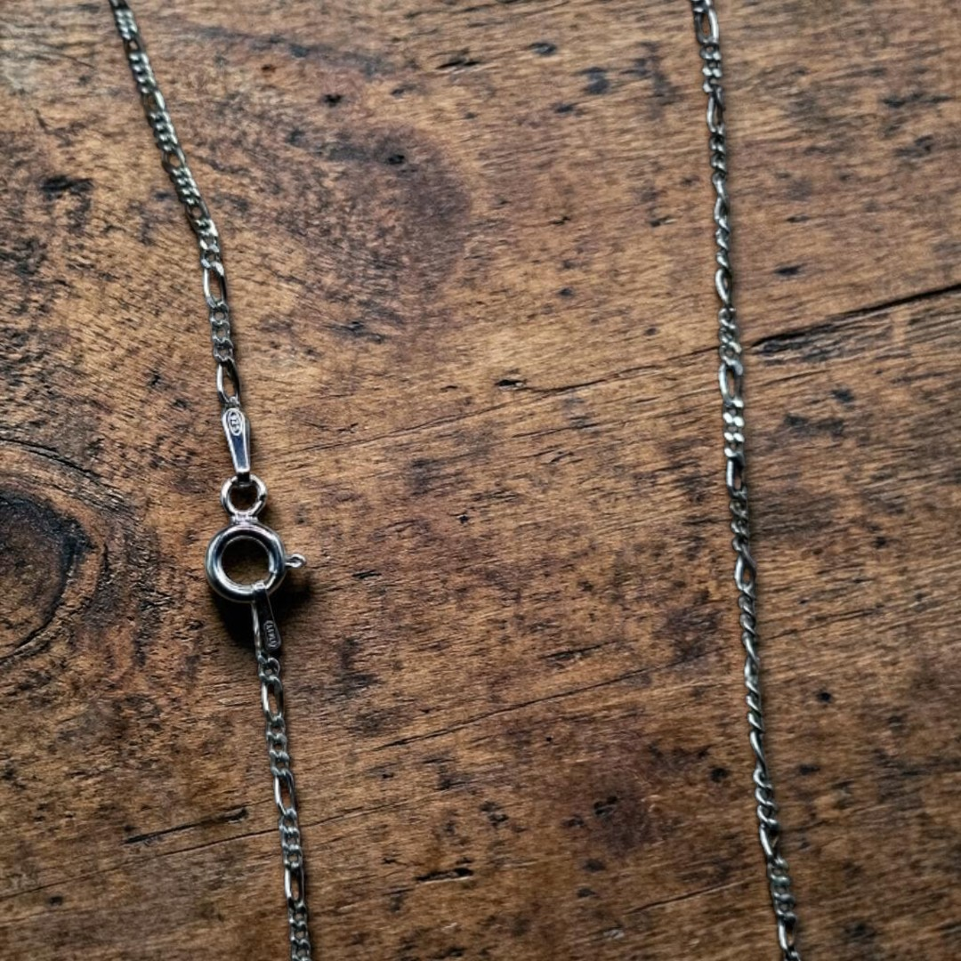 1 mm italian 925 Silver Figaro Chain