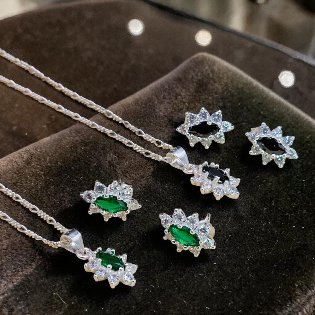 Sterling Silver Pendant Set from Italy