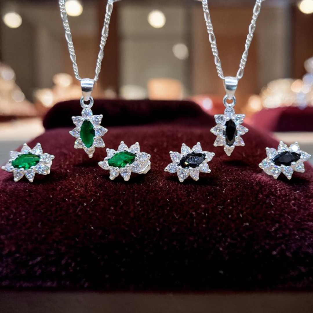 Sterling Silver Pendant Set from Italy