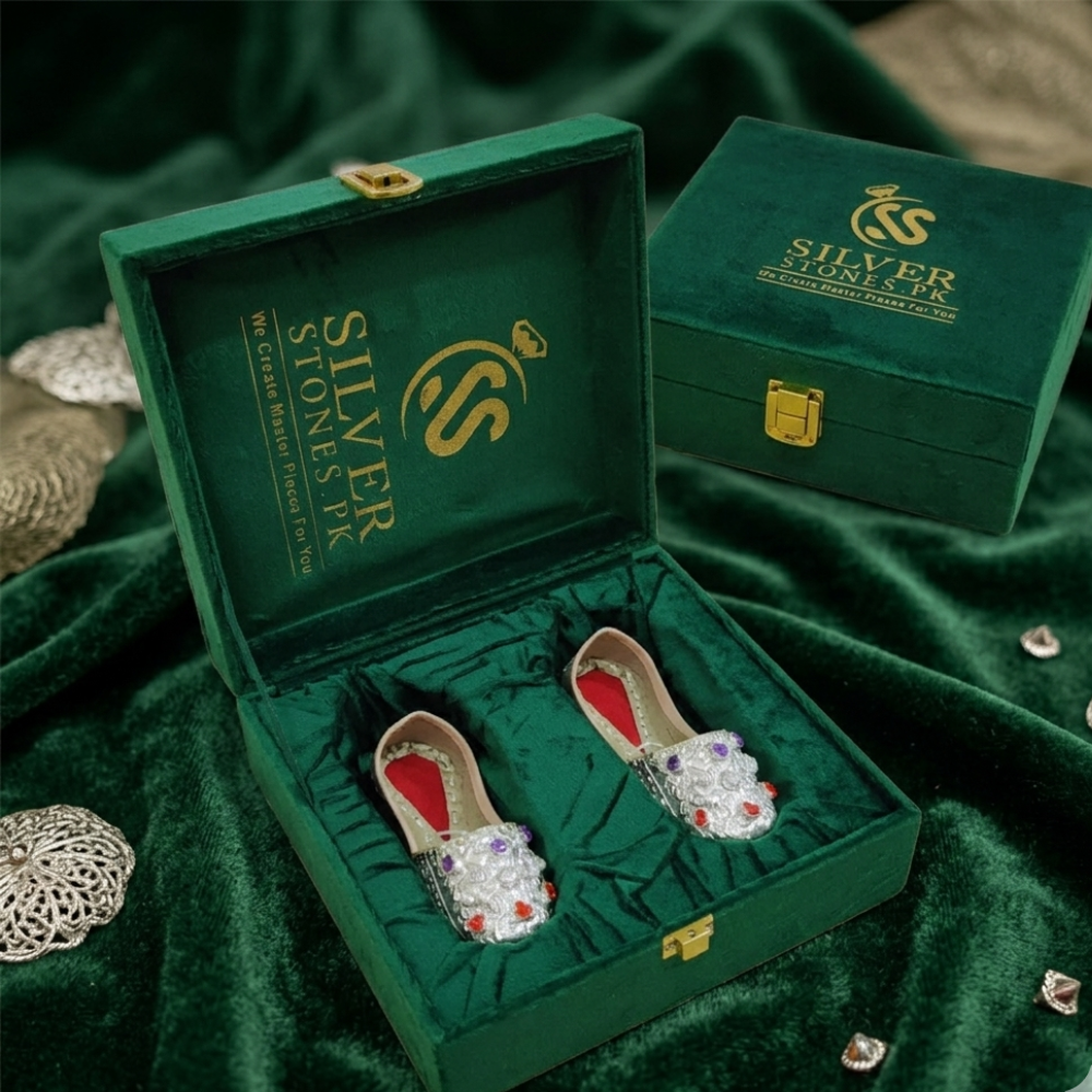 Silver (Chandi) Baby Beautiful Shoes (Khussa)