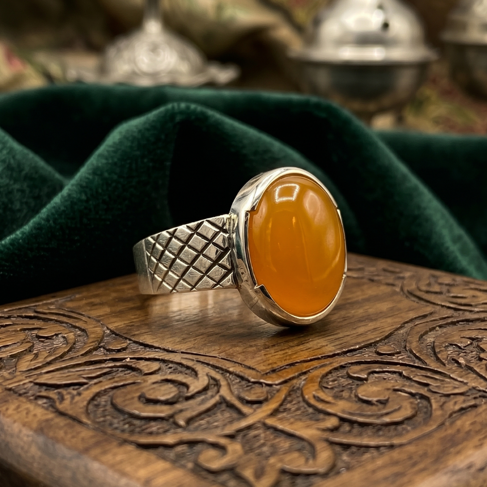 Real Aqeeq Turkish Silver (Chandi) Ring For Men’s