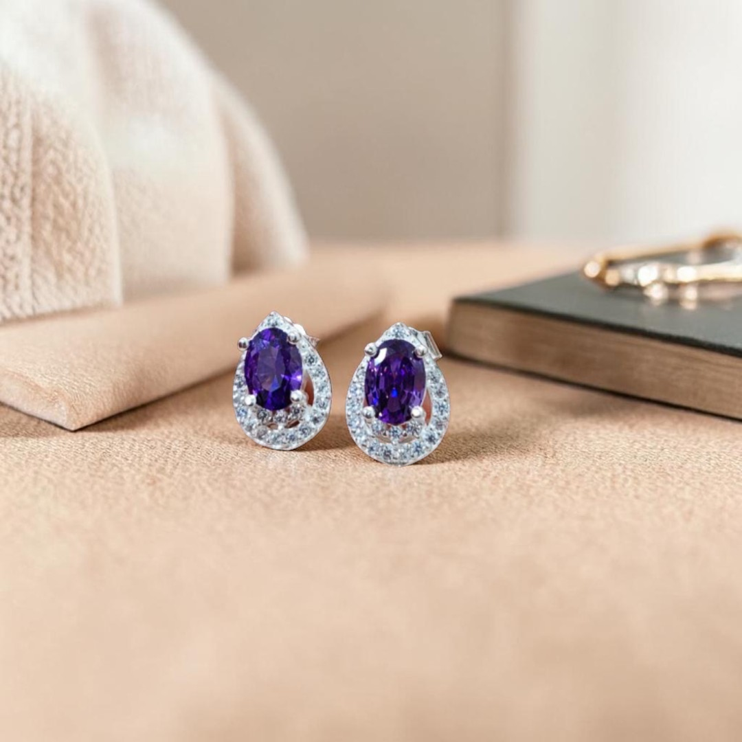 Italian 925 Sterling Silver Ear Studs