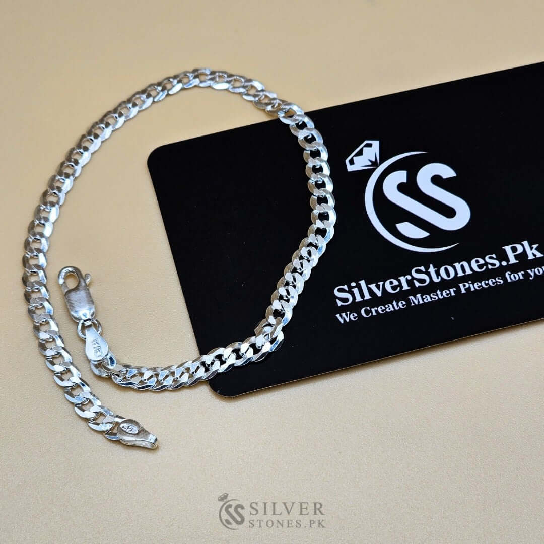 5mm Italian 925 Sterling Silver Cuban Bracelet for Men