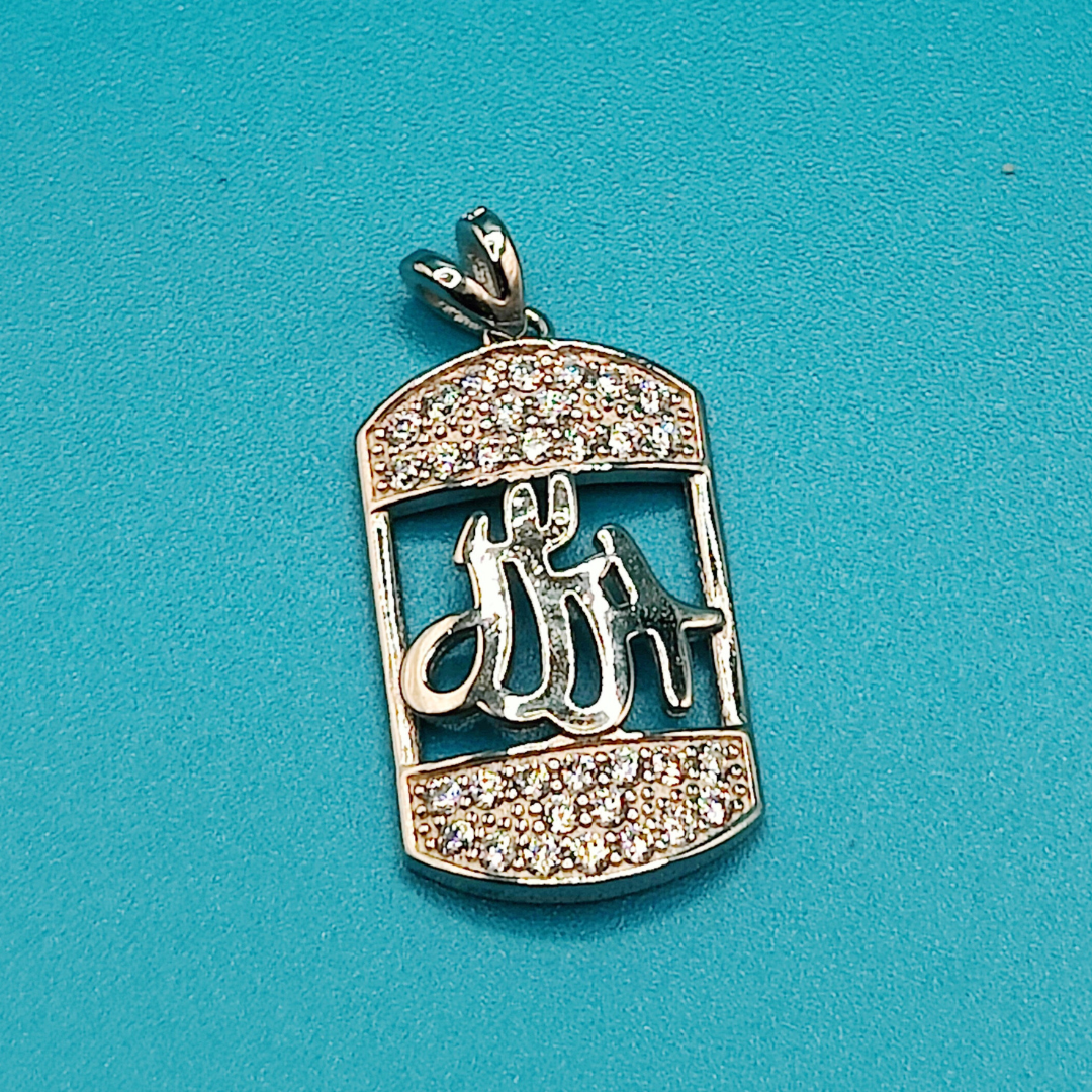 925 Silver Italian Allah Name Pendant