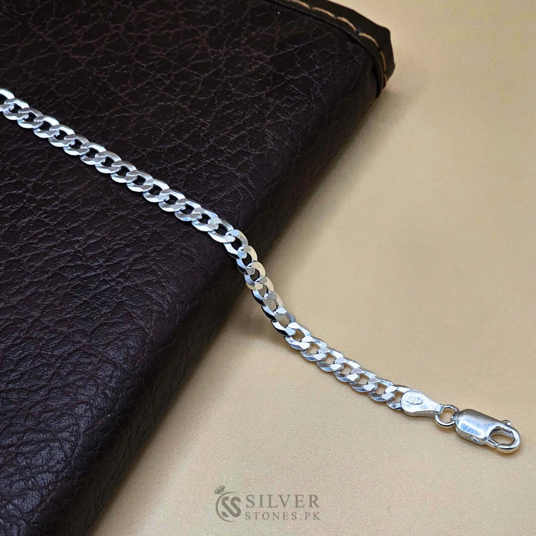 5mm Italian 925 Sterling Silver Cuban Bracelet for Men