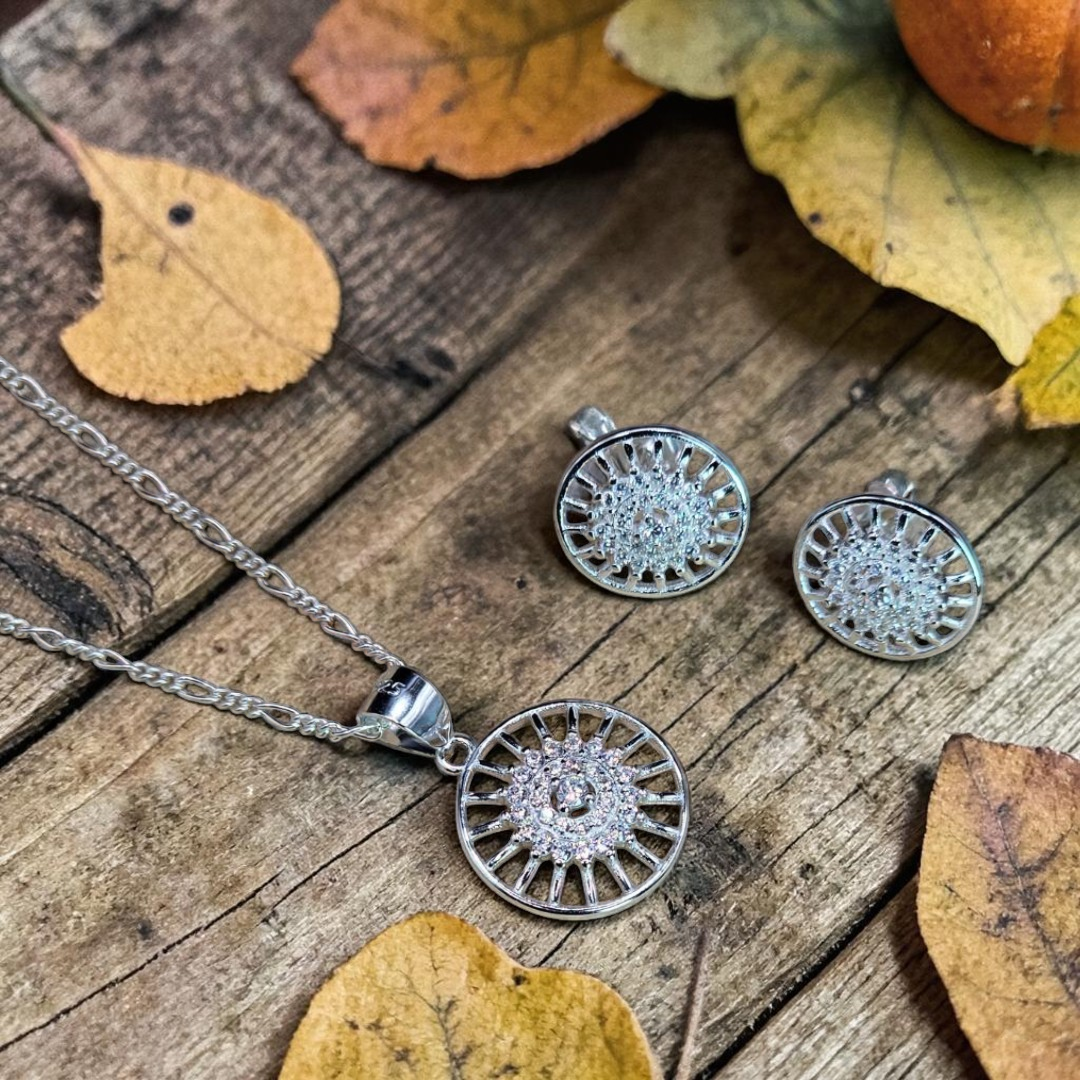 Sterling Silver Pendant Set from Italy