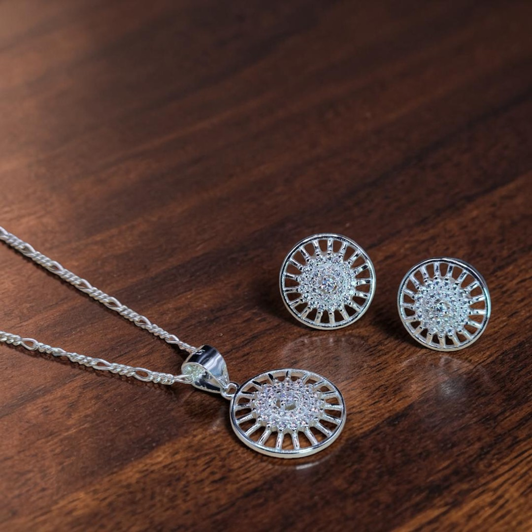 Sterling Silver Pendant Set from Italy