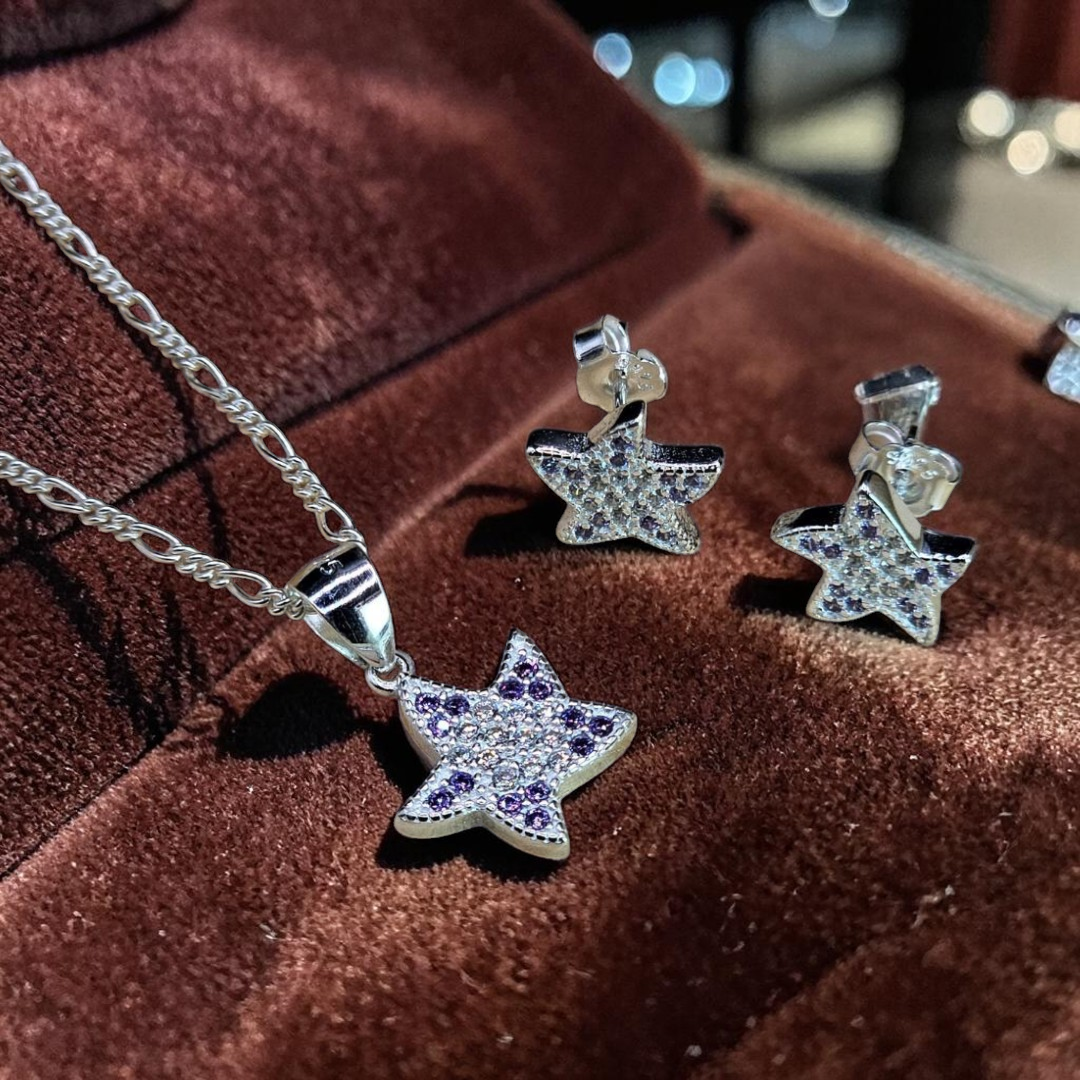 Sterling Silver Pendant Set from Italy