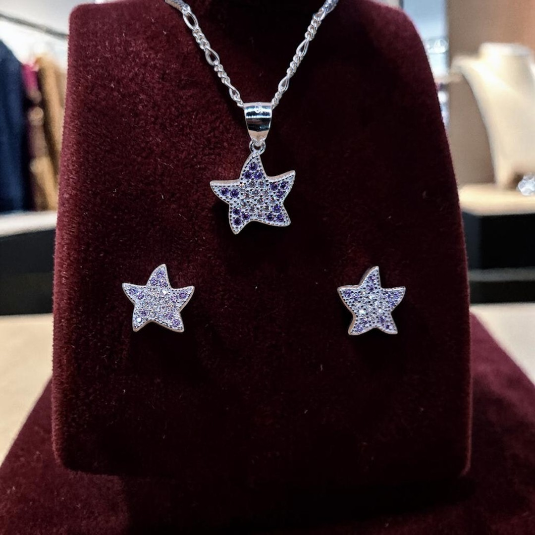 Sterling Silver Pendant Set from Italy