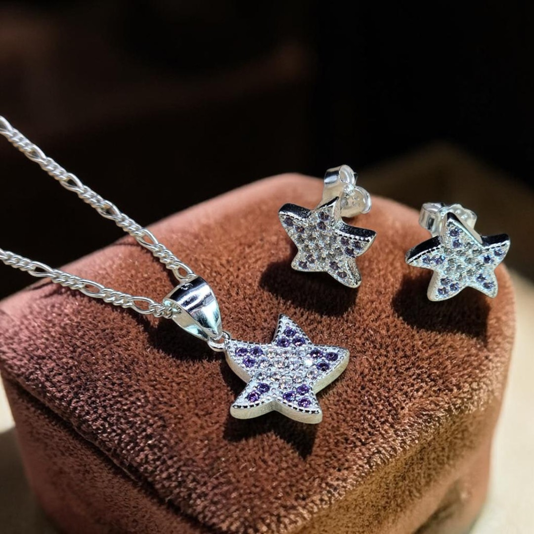 Sterling Silver Pendant Set from Italy