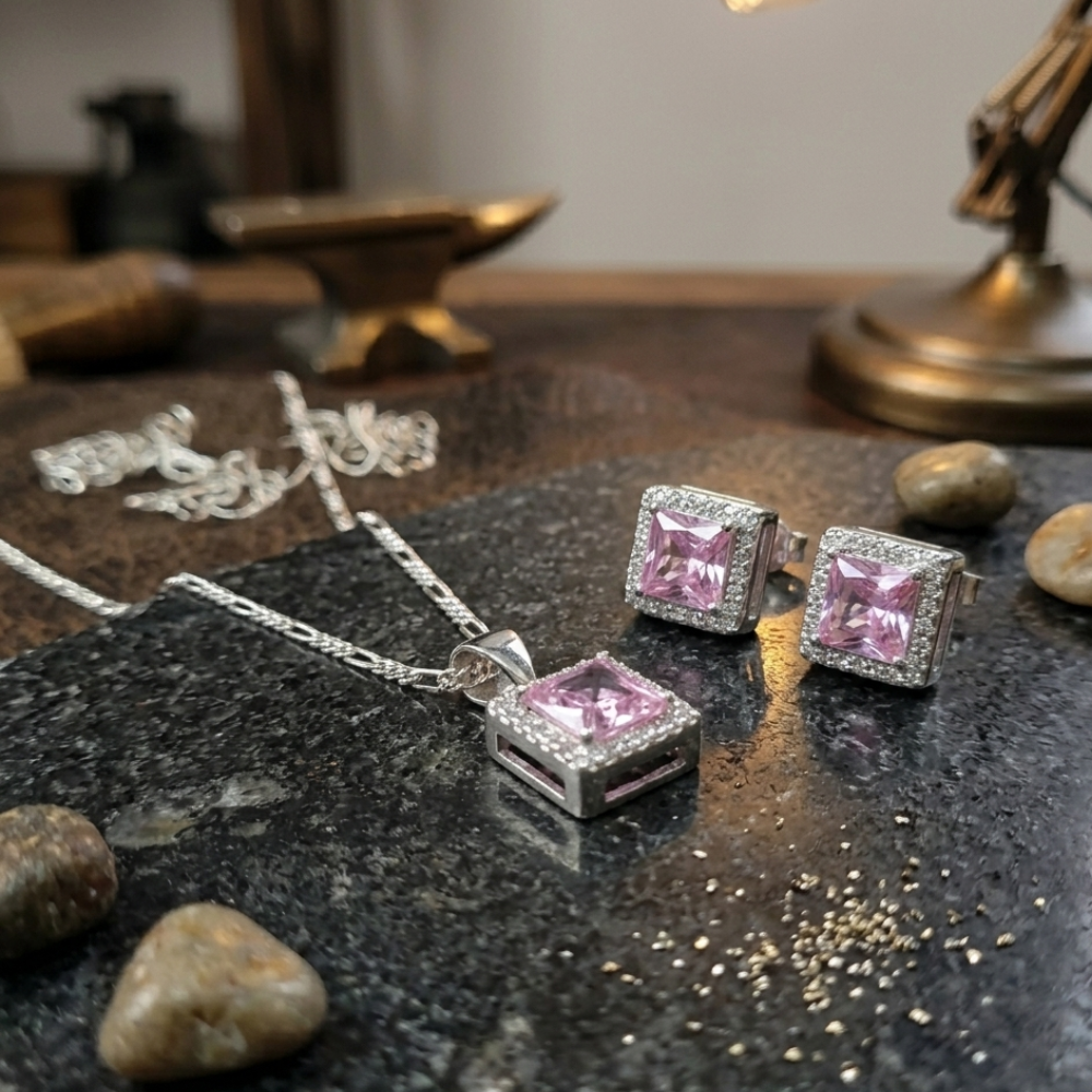 Italian Flair: 925 Sterling Silver Pendant Sets