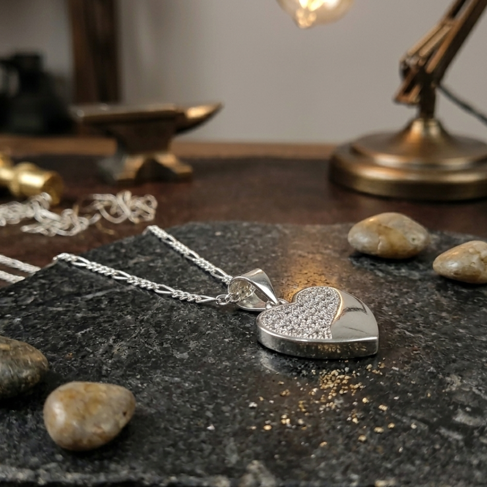 Rhodium Coated Silver Pendant