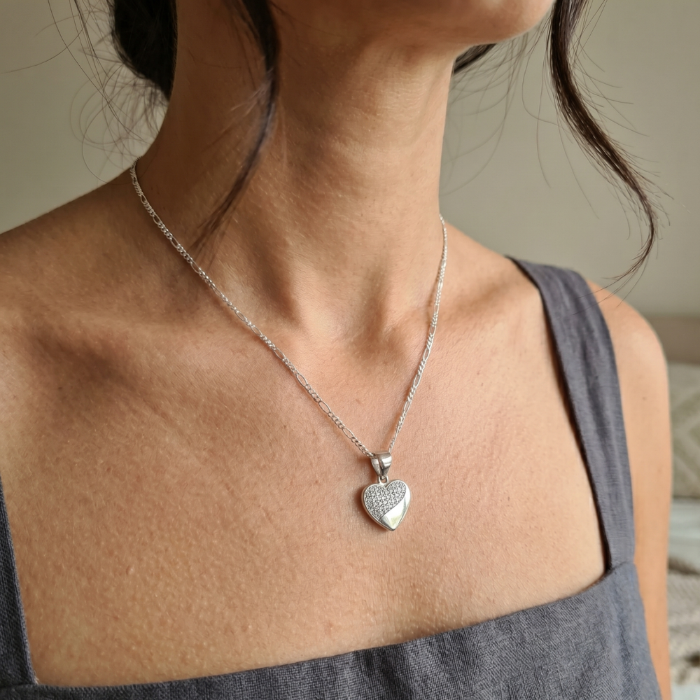 Rhodium Coated Silver Pendant