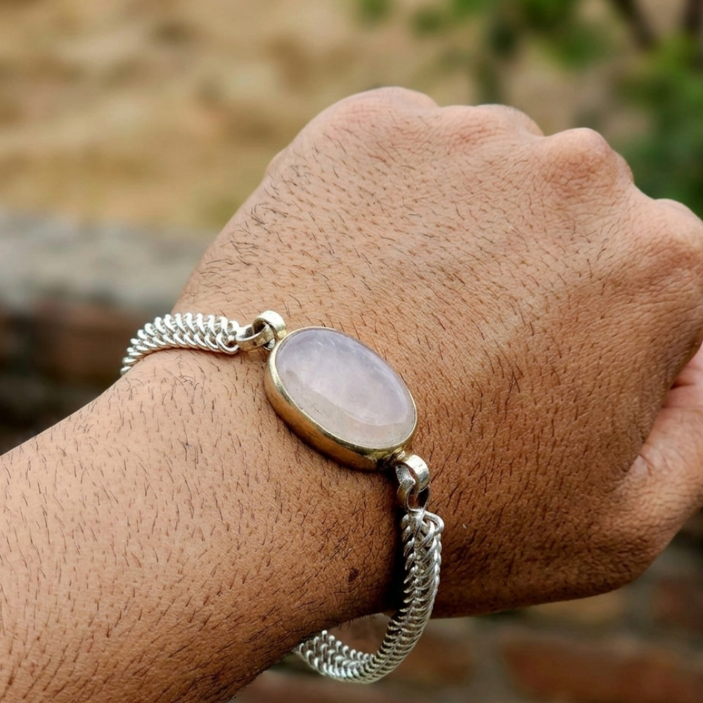 Real Dur e najaf Stone Silver Bracelet