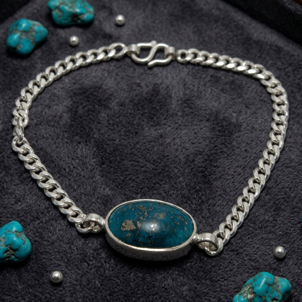 Real Shajri Feroza Chandi Bracelet