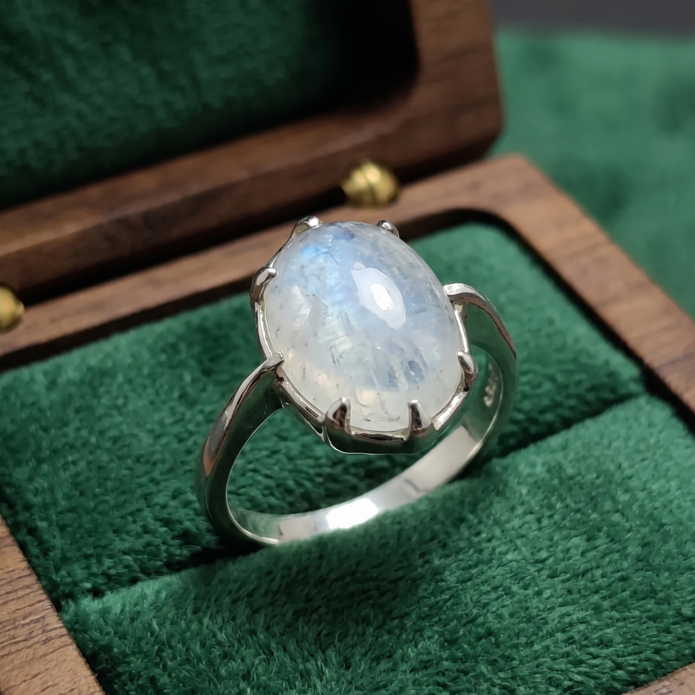 Real Dur e Najaf Stone Chandi Ladies Ring