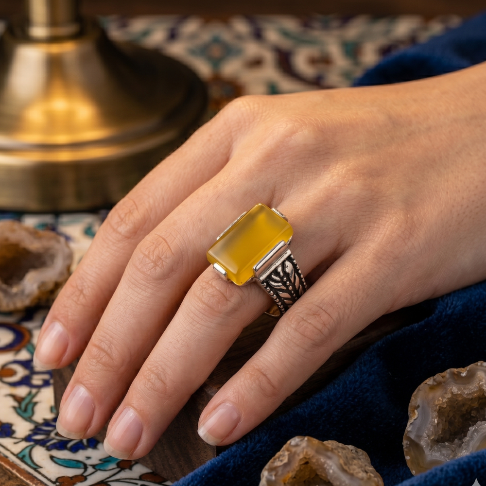 Real Aqeeq Turkish Silver (Chandi) Ring For Men’s