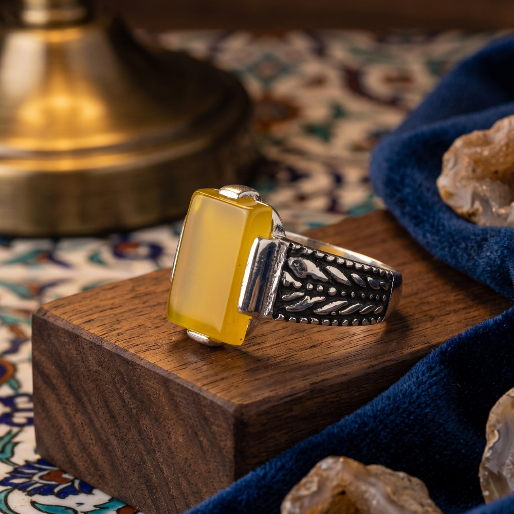 Real Aqeeq Turkish Silver (Chandi) Ring For Men’s