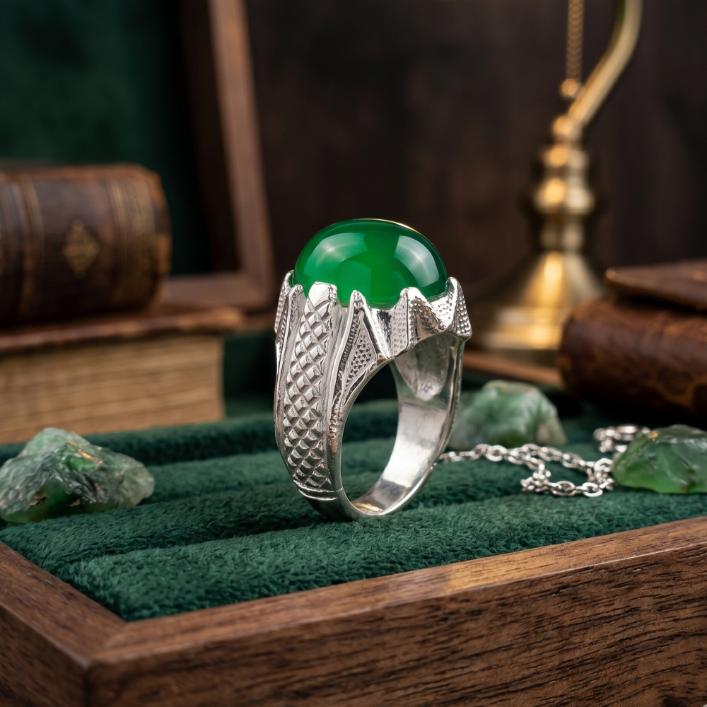 Real Aqeeq Turkish Silver (Chandi) Ring For Men’s
