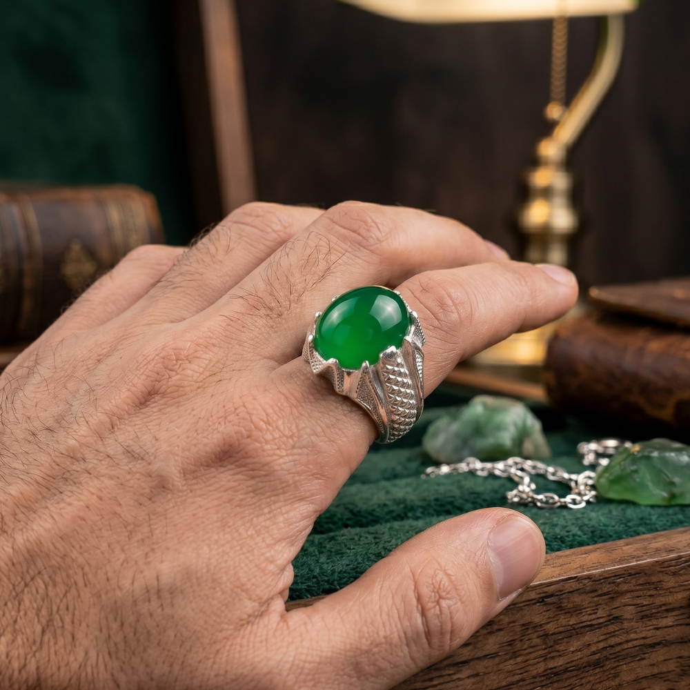 Real Aqeeq Turkish Silver (Chandi) Ring For Men’s