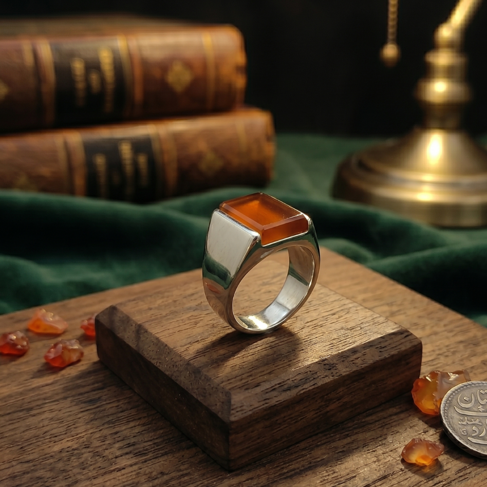 Real Aqeeq Turkish Silver (Chandi) Ring For Men’s