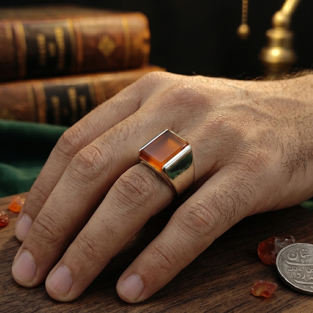 Real Aqeeq Turkish Silver (Chandi) Ring For Men’s