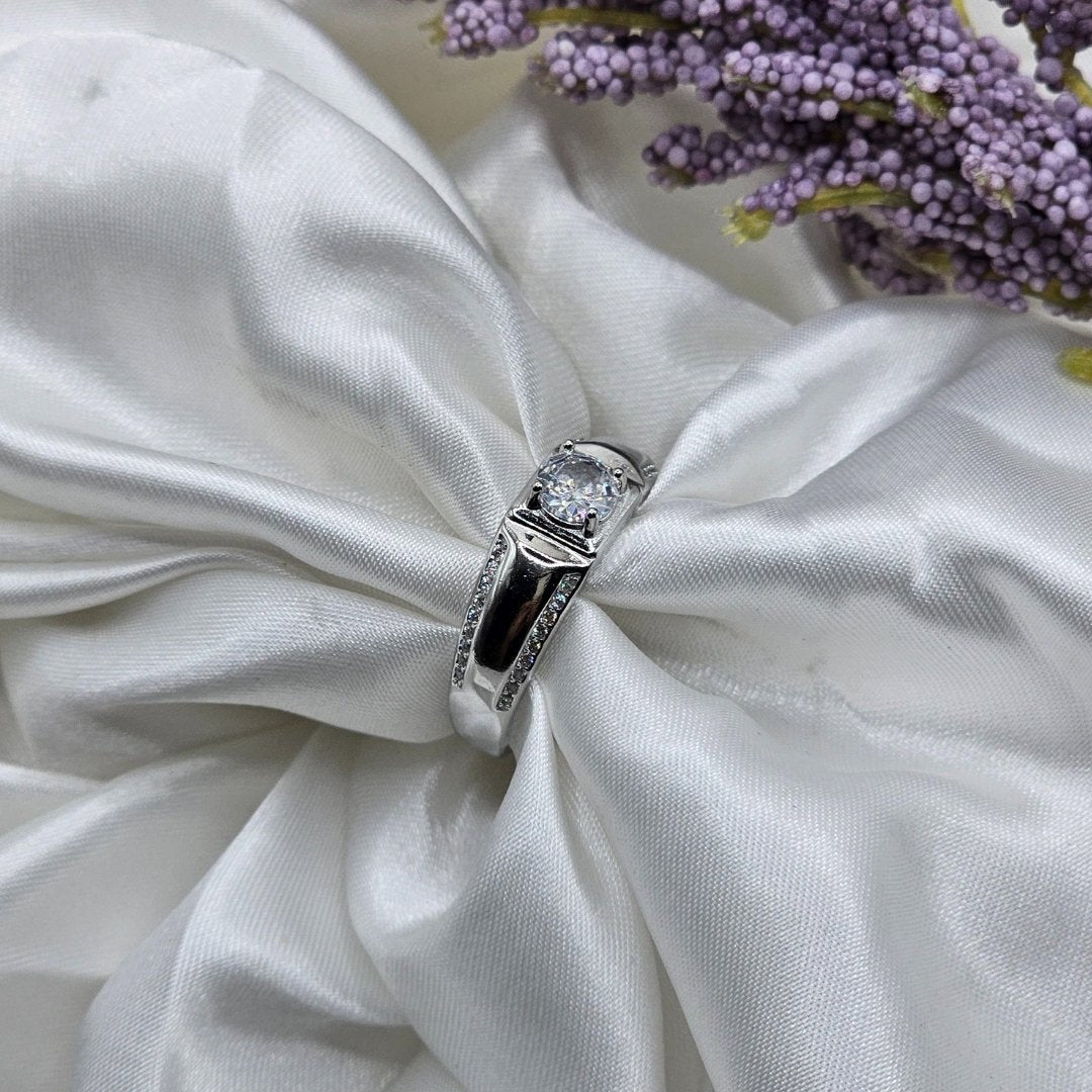 Adjustable Rhodium Coated Ring – Genuine Italian 925 Sterling Silver